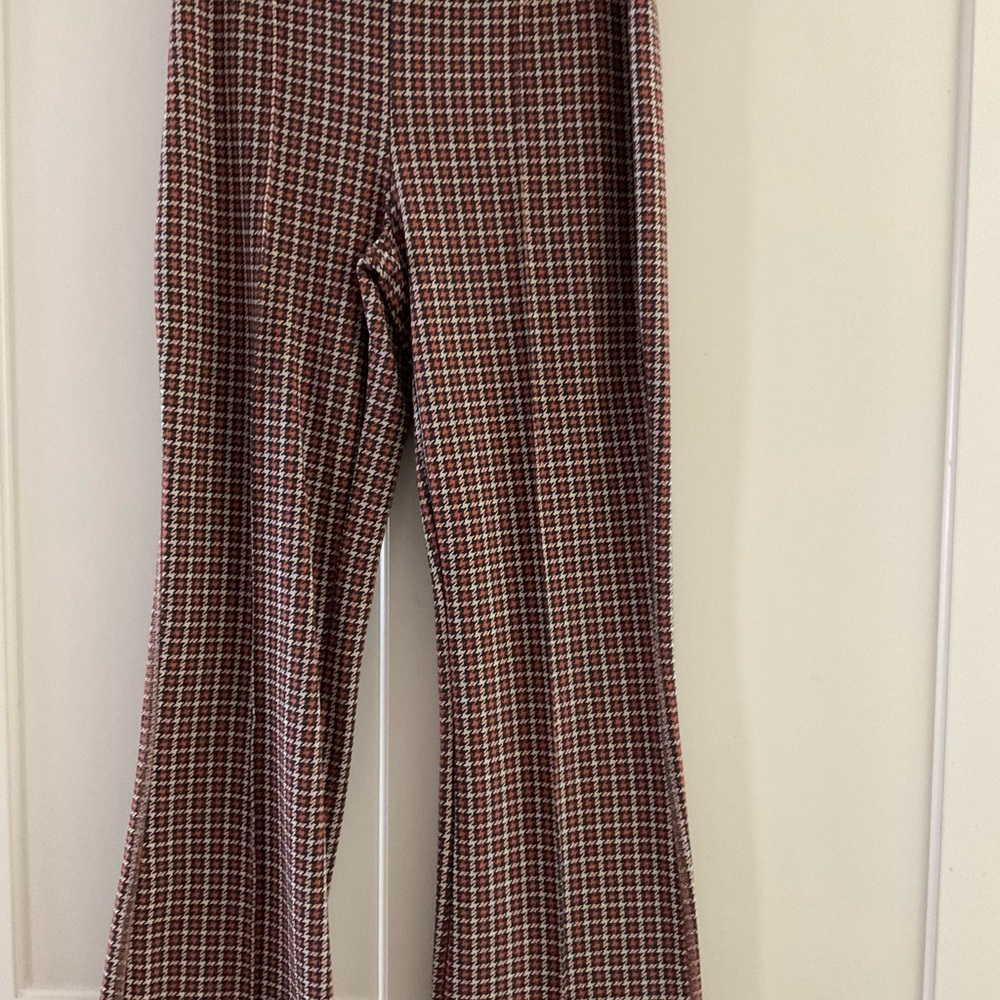 NWT Maeve Margo Kickflare Pants in Multi Check M